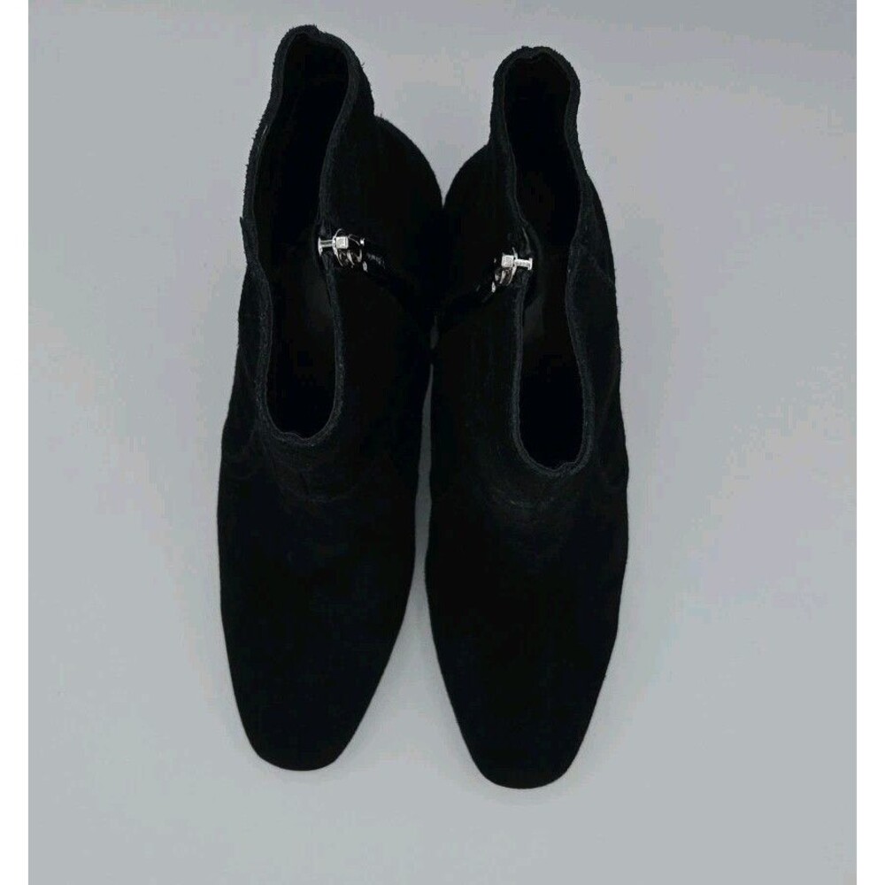 Blondo Sadie Waterproof Bootie Woman Black Suede Ankle Block Heel Boots Size 9 - Picture 4 of 10